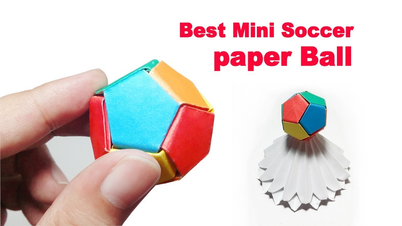 How To Make Origami Soccer Ball Paper Soccer Ball Mini How To Make Paper Soccer Ball Diy Mini Easy Origami Soccer Ball Step S