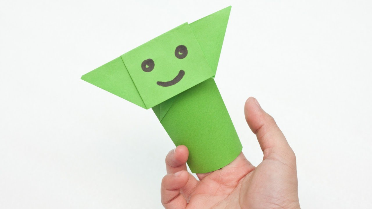 How To Make Origami Star Wars Finger Puppets Create An Easy Yoda Finger Puppet Origami Diy Guidecentral