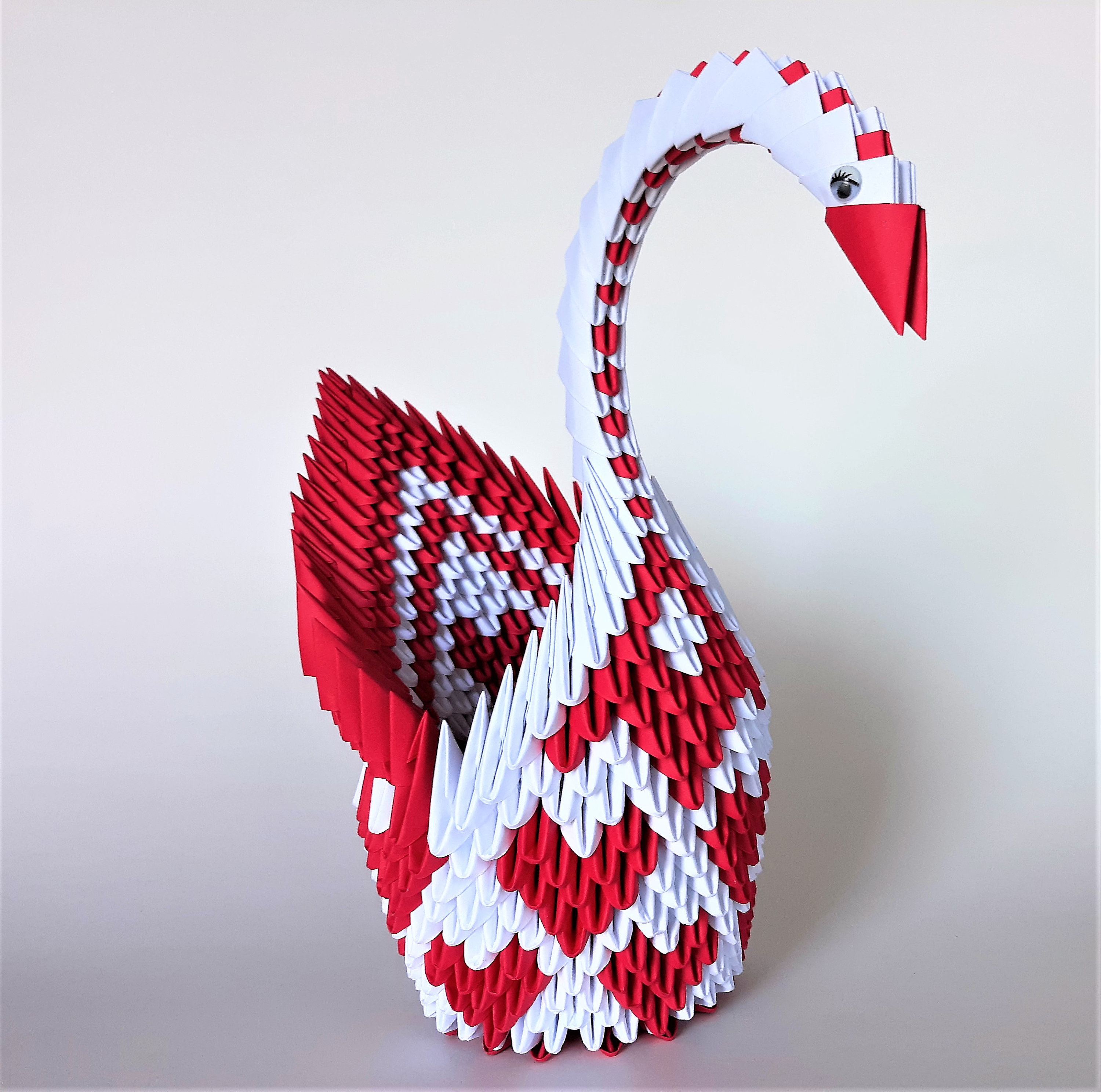 How To Make Origami Swans 3d Handmade Large Origami Swan Red