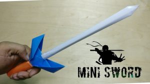 How To Make Origami Weapons How To Make A Mini Paper Sword Diy Paper Sword Easy Making Origami