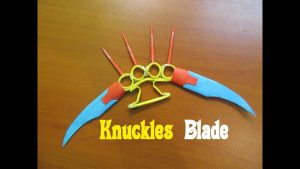 How To Make Origami Weapons How To Make A Paper Knuckles Blade Weapon Easy Tutorials