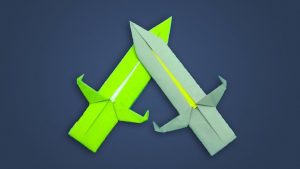 How To Make Origami Weapons How To Make A Paper Toy Knife For Kids Diy Paper Weapons Making Origami Mini Sword