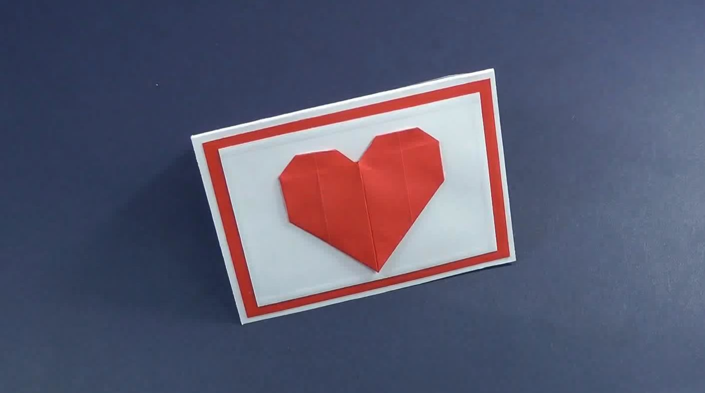 How To Make Small Origami Hearts How To Make A Mini Valentines Day Card With Origami Heart Origami
