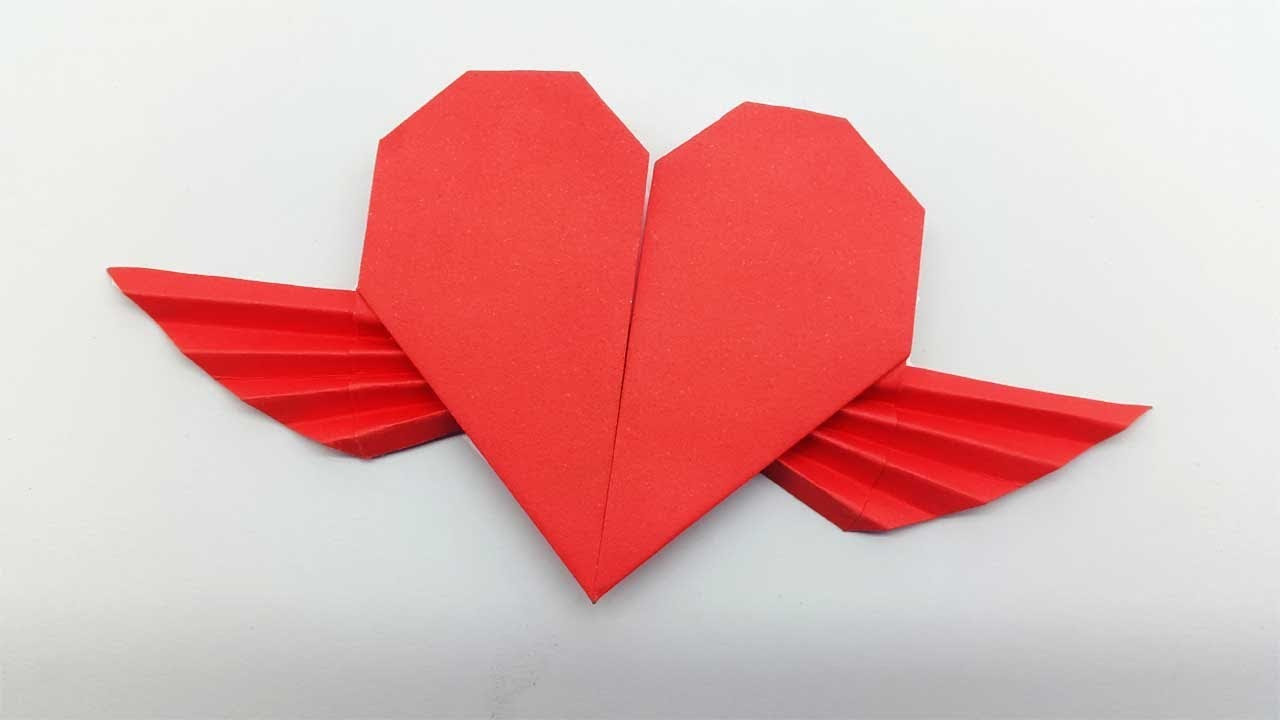 How To Make Small Origami Hearts How To Make A Paper Heart Wings Easy Best Tutorial Origami Heart For Special Day