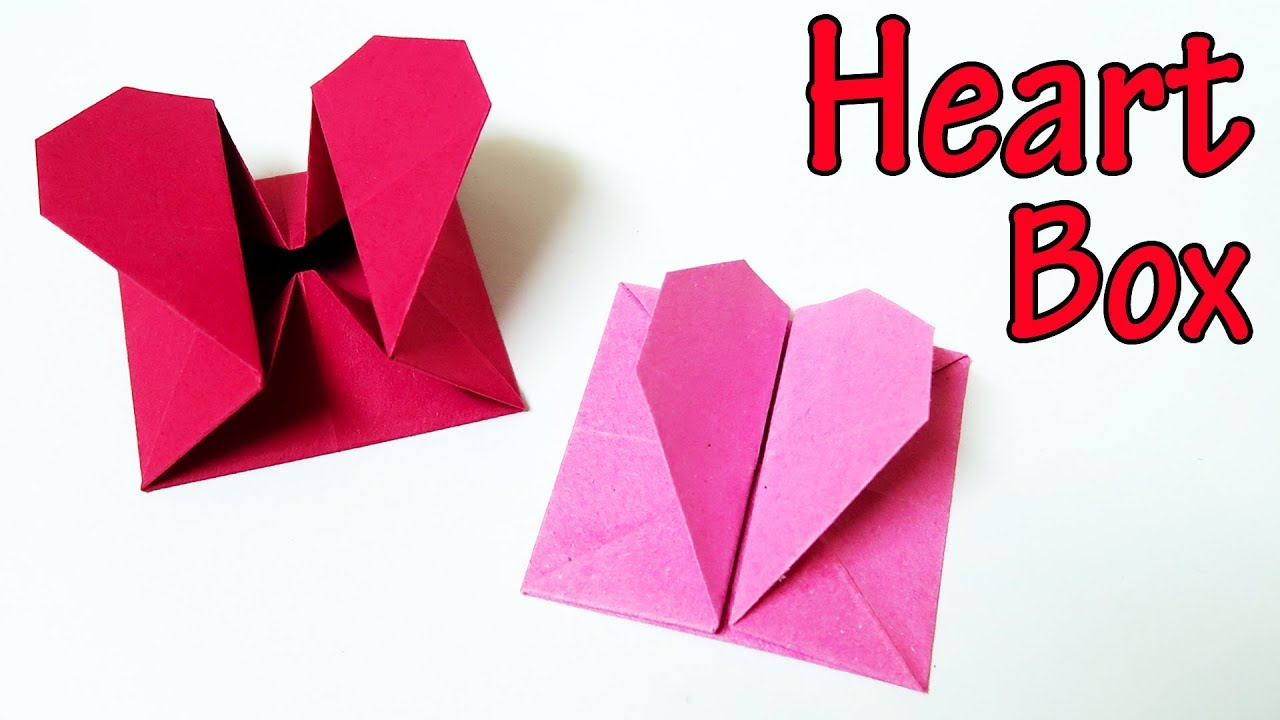 How To Make Small Origami Hearts Origami Heart Box Tutorial