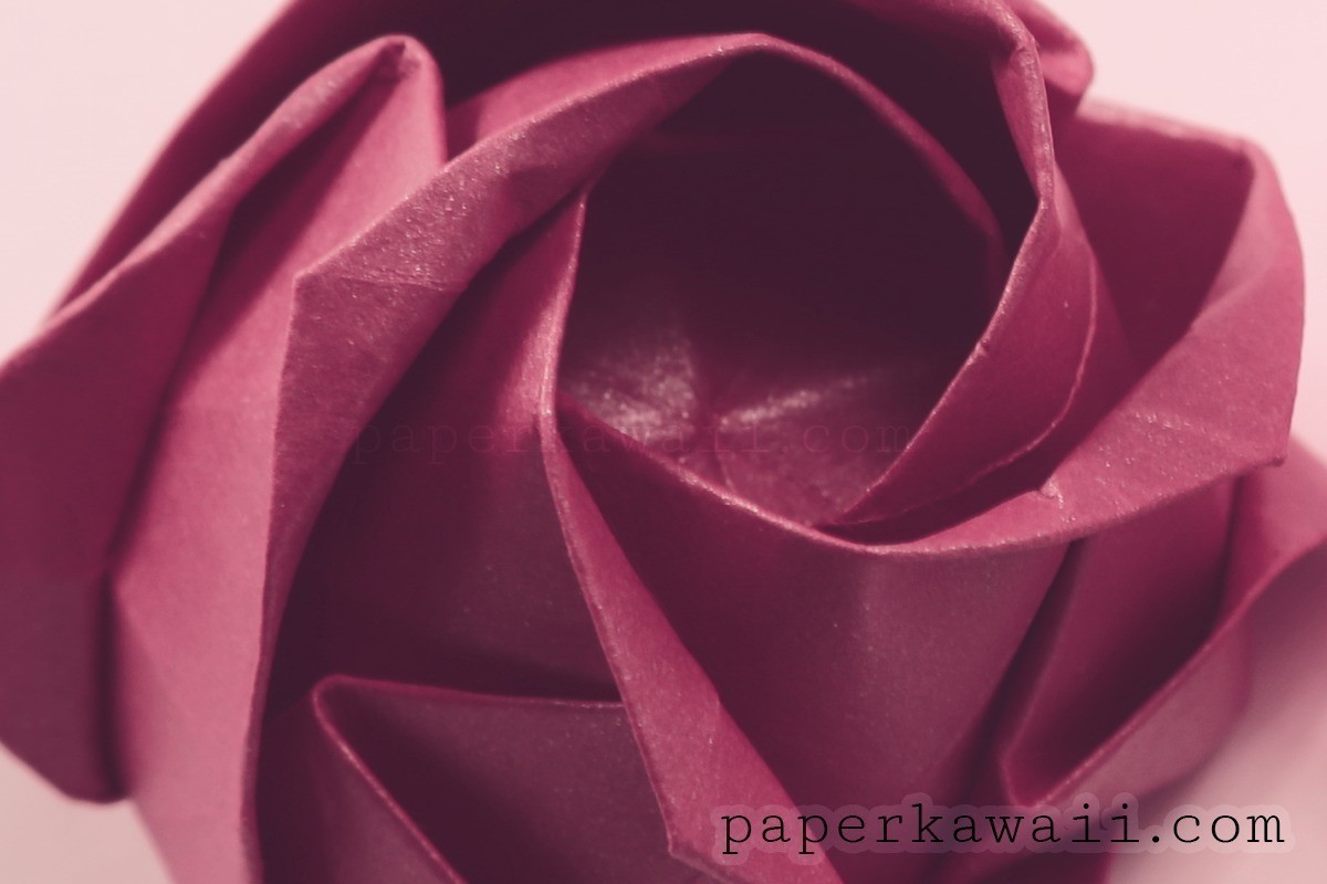 How To Origami Rose Origami Kawasaki Rose How To Make An Origami Flower Papercraft