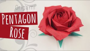 How To Origami Rose Origami Pentagon Rose Naomiki Sato