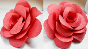 How To Origami Rose Paper Flowers Rose Diy Tutorial Easy For Childrenorigami Flower Folding 3d For Kidsfor Beginners