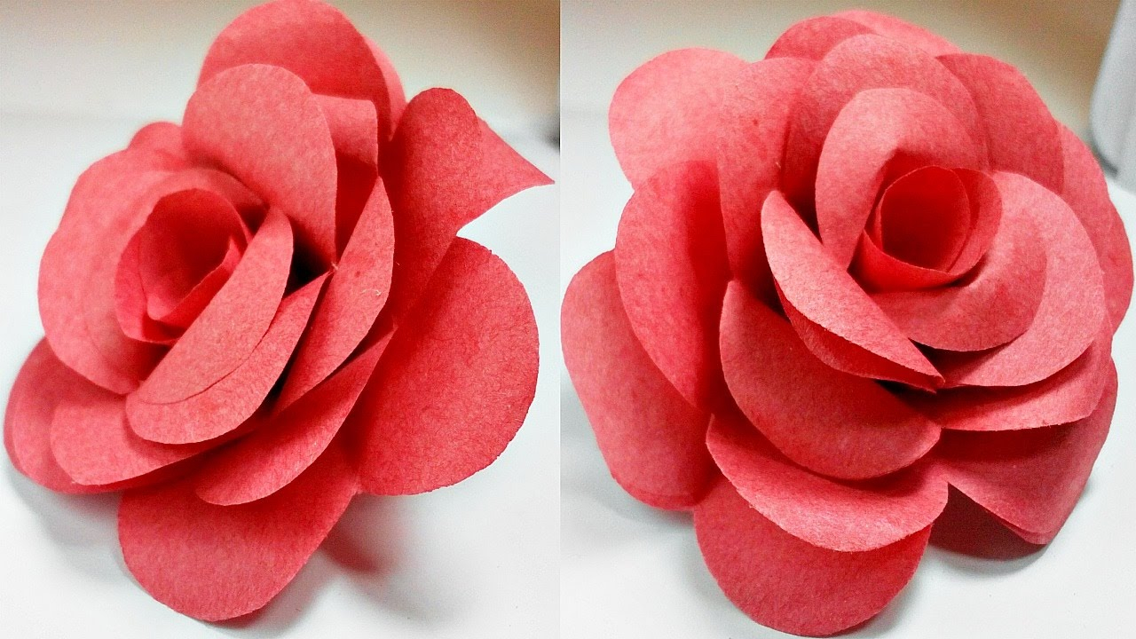 How To Origami Rose Paper Flowers Rose Diy Tutorial Easy For Childrenorigami Flower Folding 3d For Kidsfor Beginners