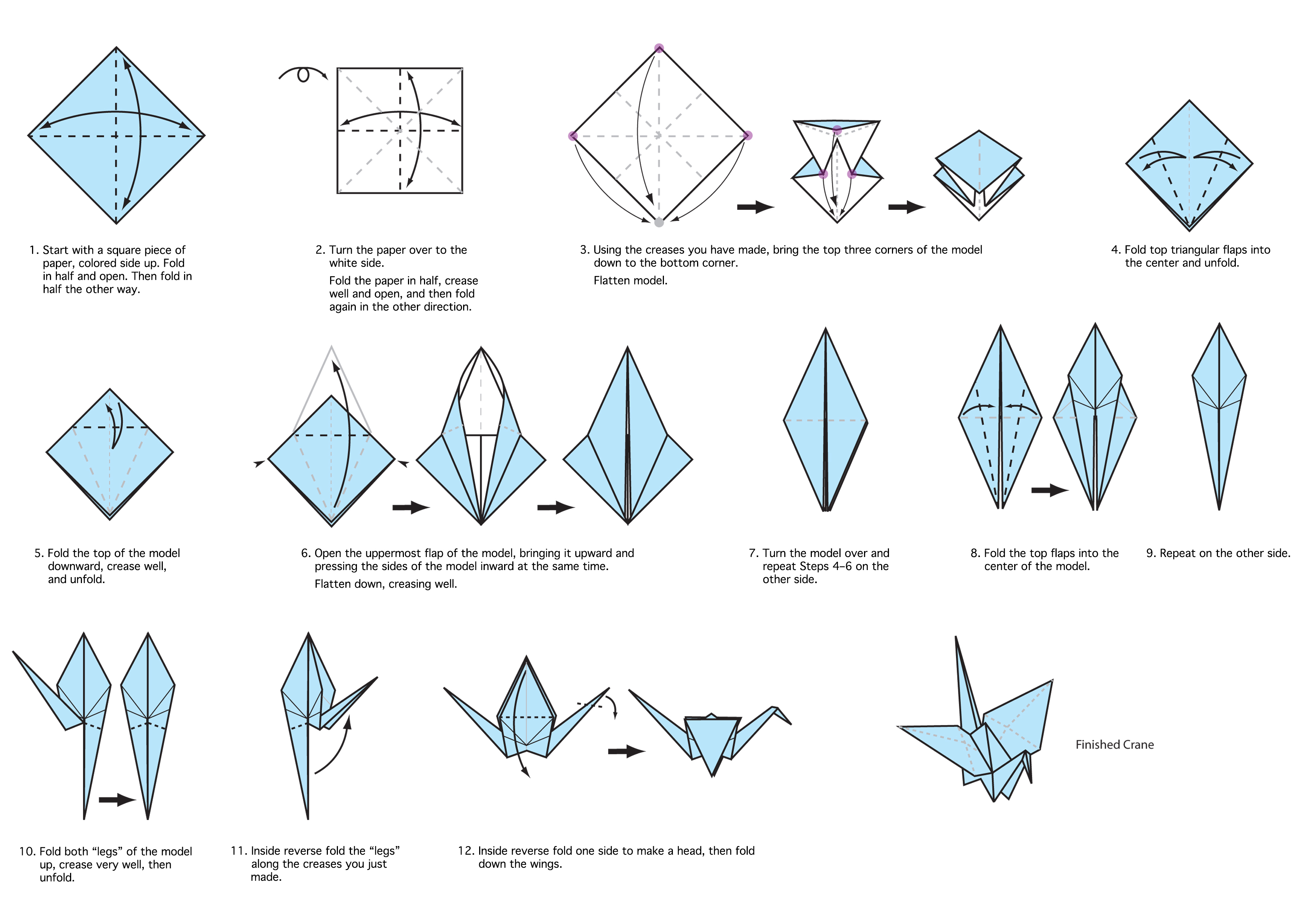 How To Origami Swan Origami Crane How To My Chicago Botanic Garden