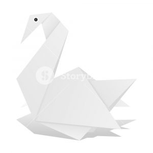 How To Origami Swan Origami Swan On A White Background Royalty Free Stock Image