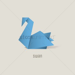 How To Origami Swan Origami Swan Vector Image 1817826 Stockunlimited