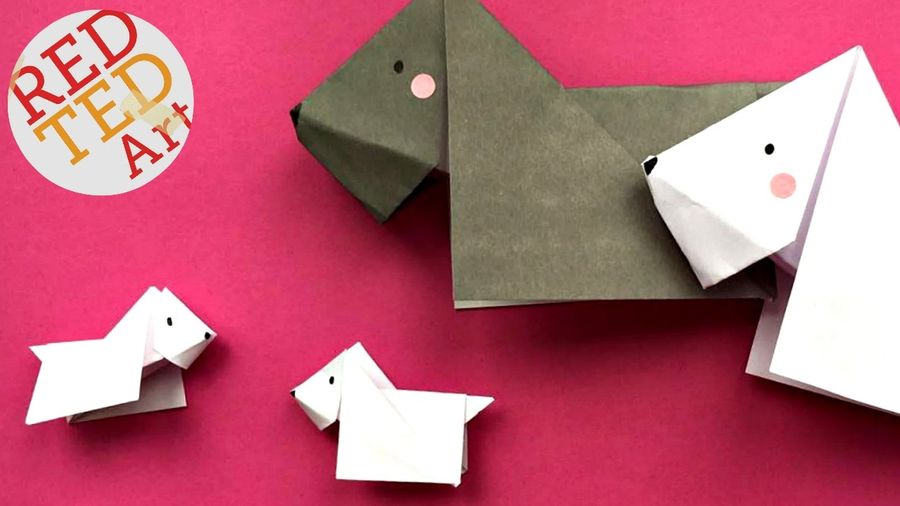 Index Card Origami Easy Origami Dog Scottie Scottish Terrier Easy Origami Tutorial How To Fold A Paper Dog Diy