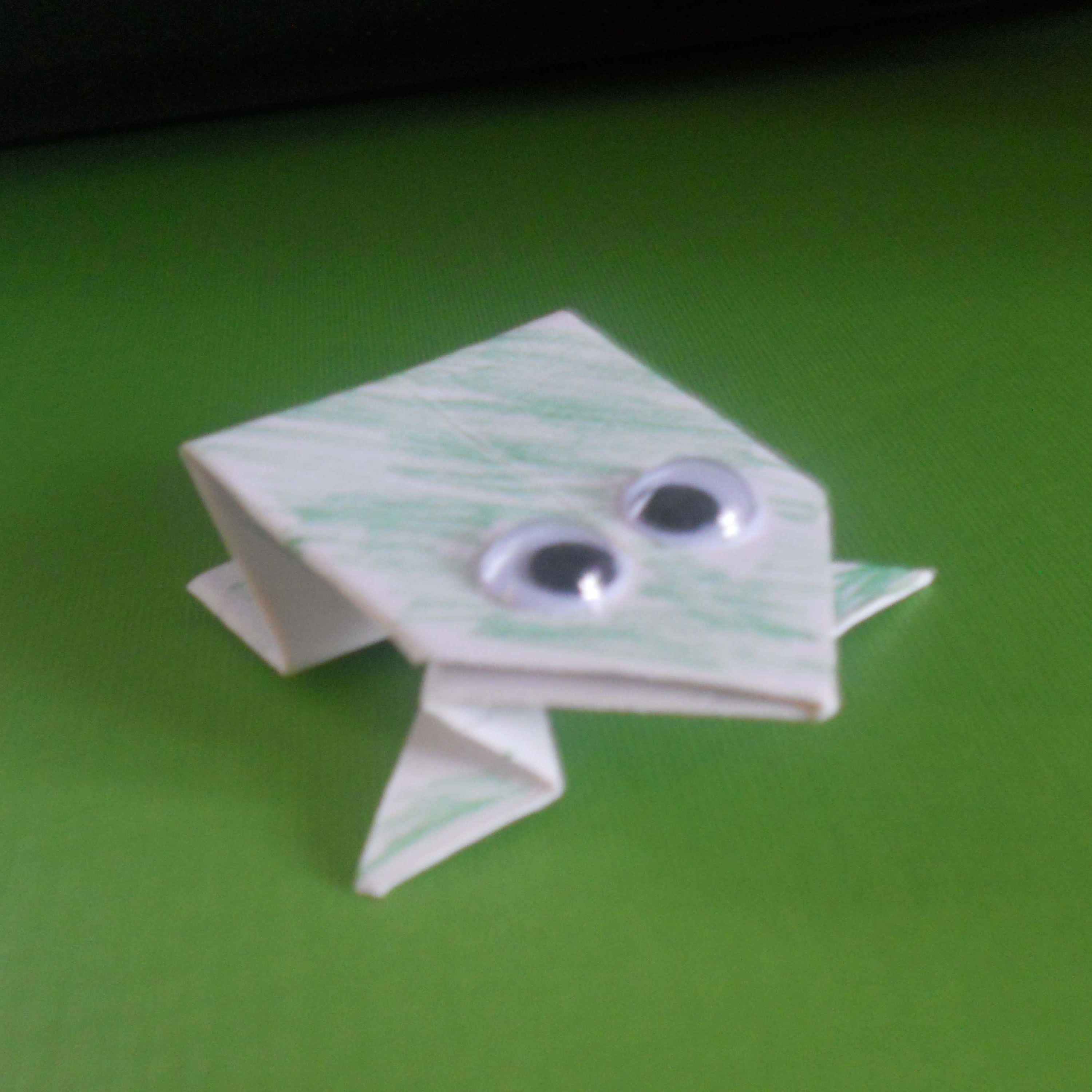 Index Card Origami How To Fold An Origami Jumping Frog