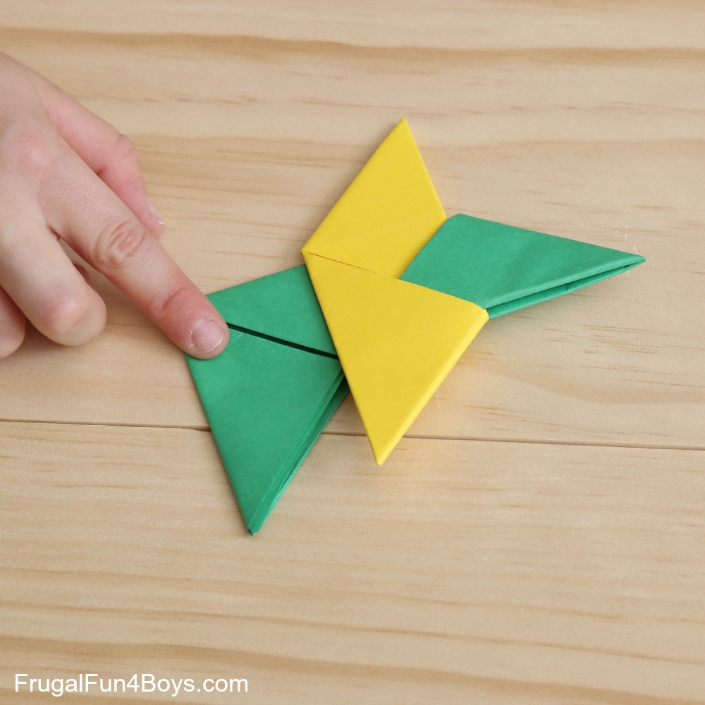 Index Card Origami How To Fold Paper Ninja Stars Frugal Fun For Boys And Girls