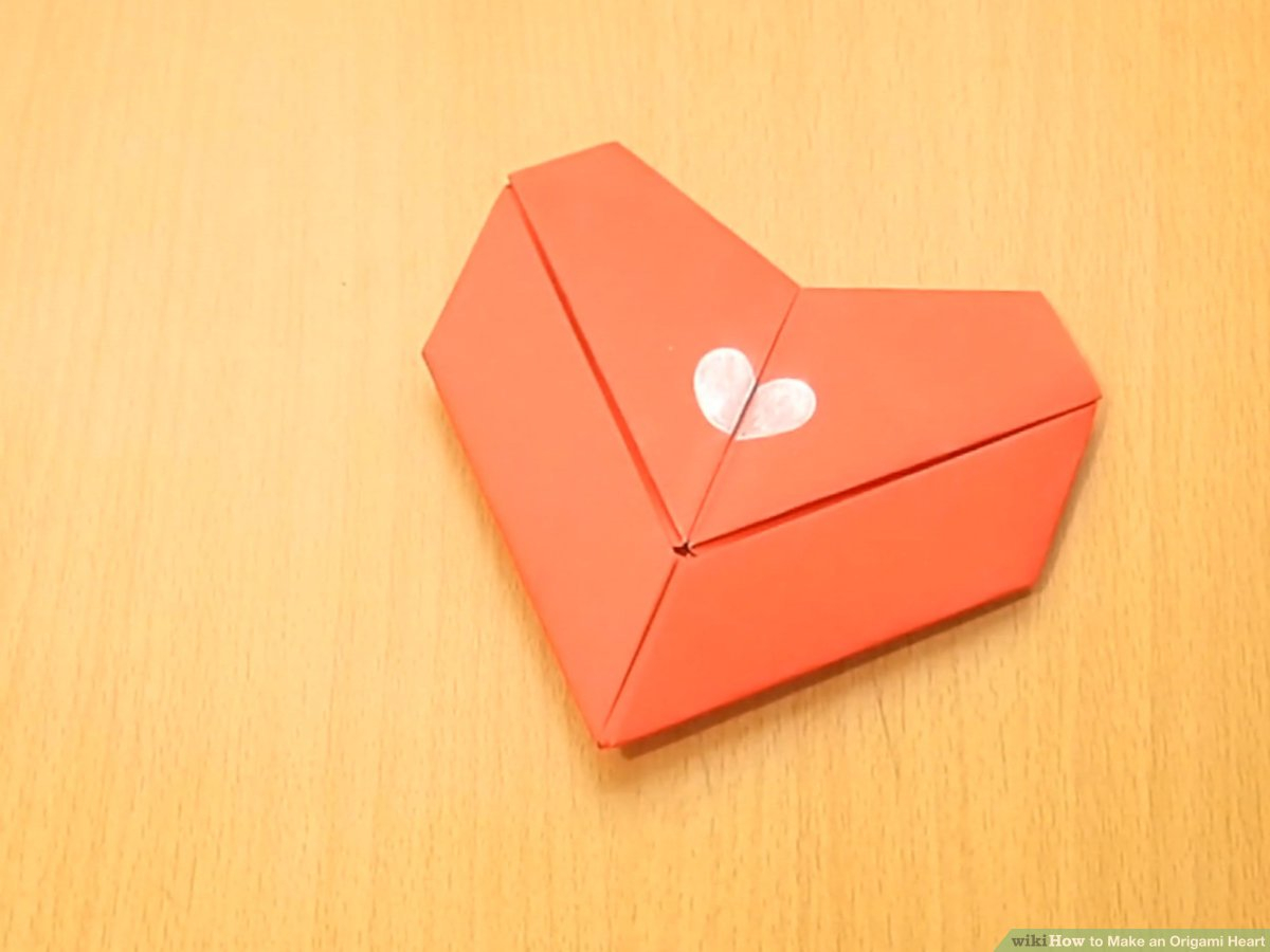 Index Card Origami How To Make An Origami Heart 15 Steps With Pictures Wikihow