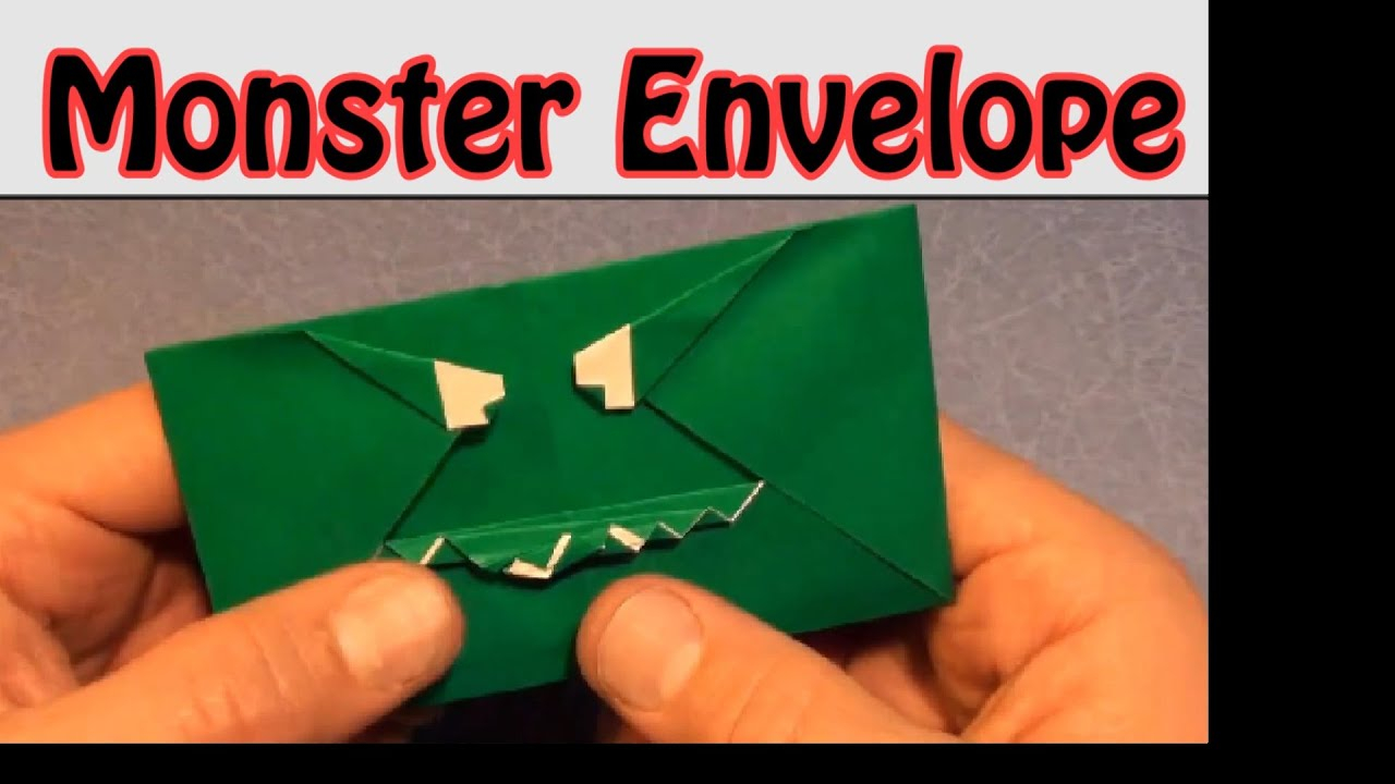 Jeremy Shafer Origami Fold An Origami Monster Envelope Designed Jeremy Shafer