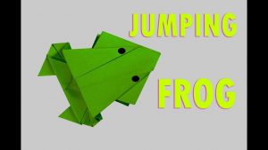 Jumping Frog Origami How To Make A Paper Frog Origami Jumping Frog Easy Origami