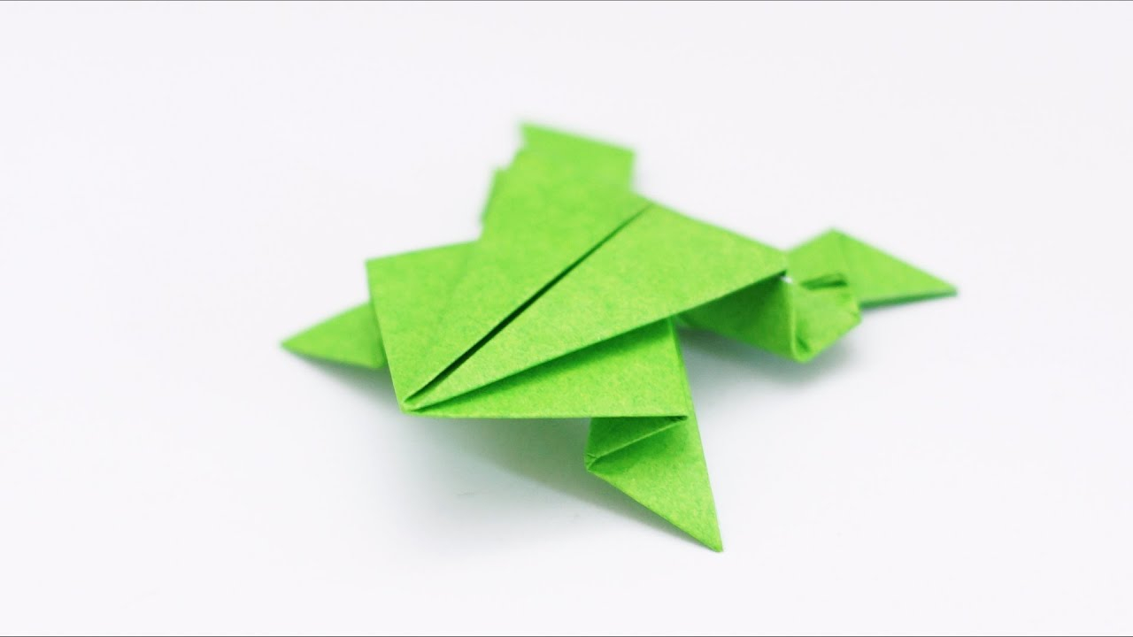 Jumping Frog Origami Origami Frog Traditional Model