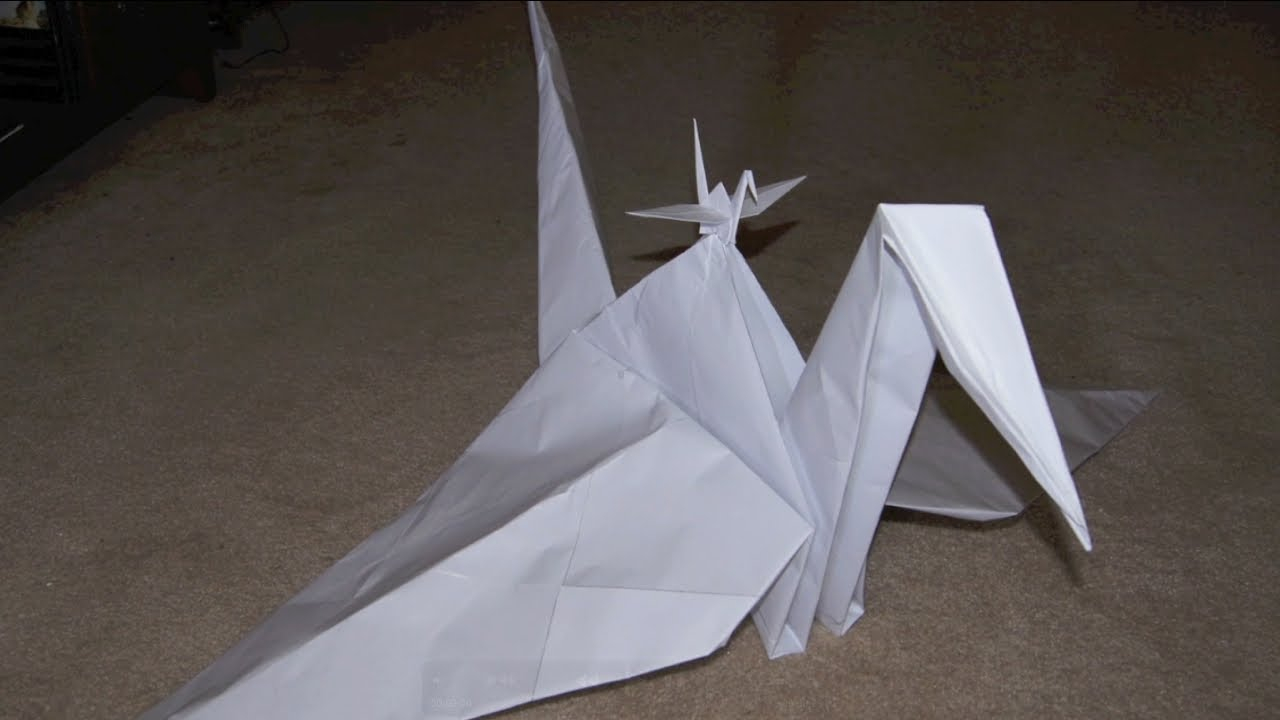 Large Origami Paper Making A Giant Paper Crane Time Lapse