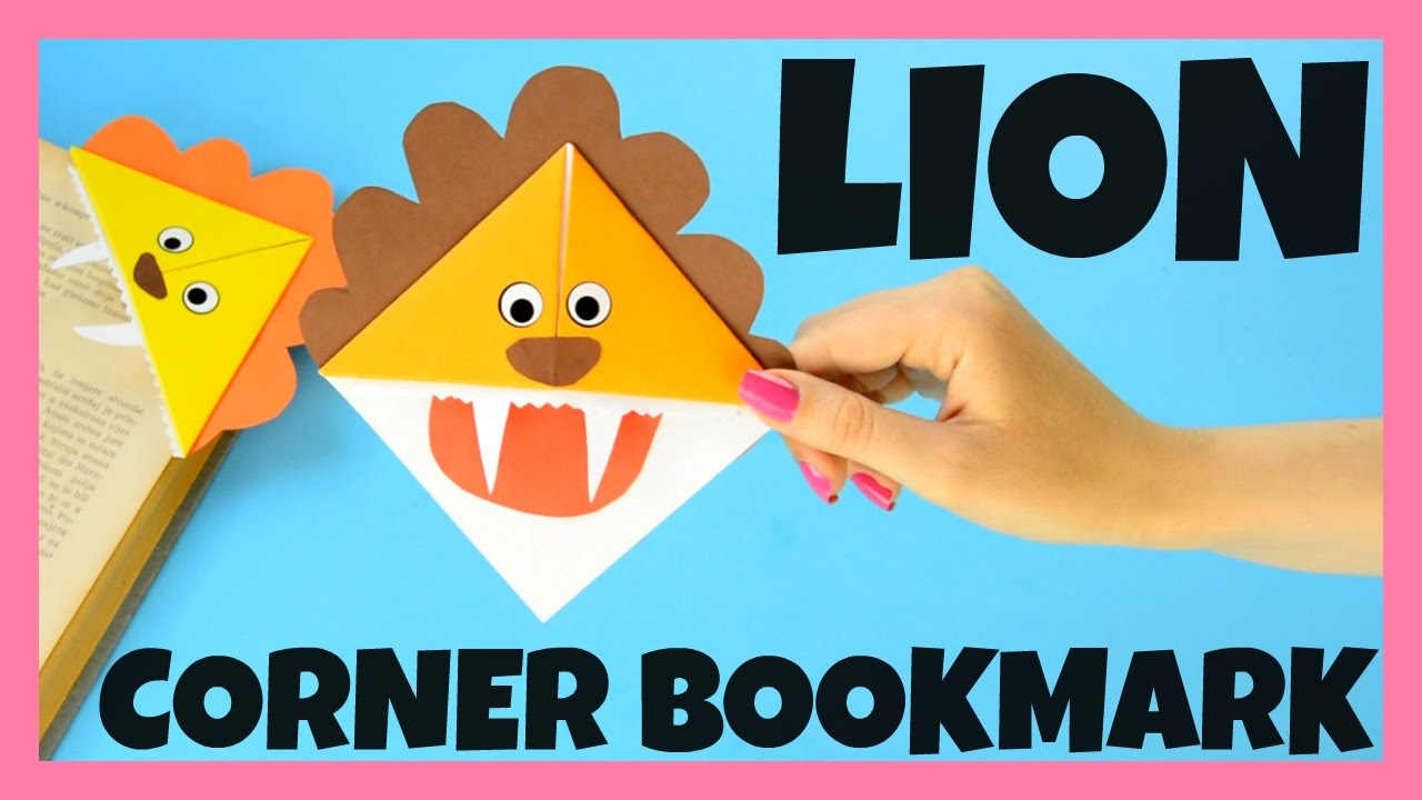 Lion Origami Easy Diy Lion Corner Bookmarks Easy Origami Corner Bookmark Idea