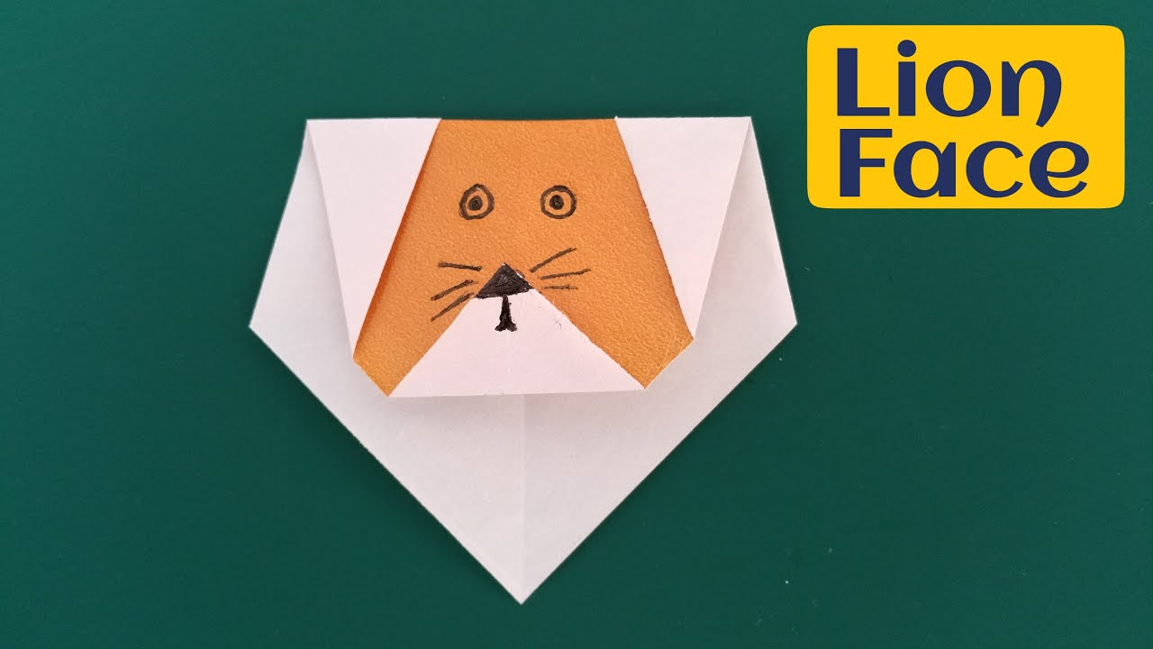 Lion Origami Easy How To Make A Super Easy Paper Lion Face Origami For Beginners
