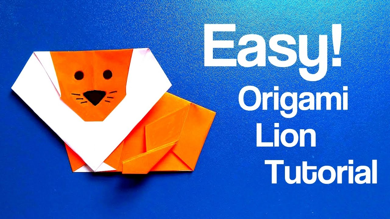 Lion Origami Easy Origami Lion Easy Tutorial