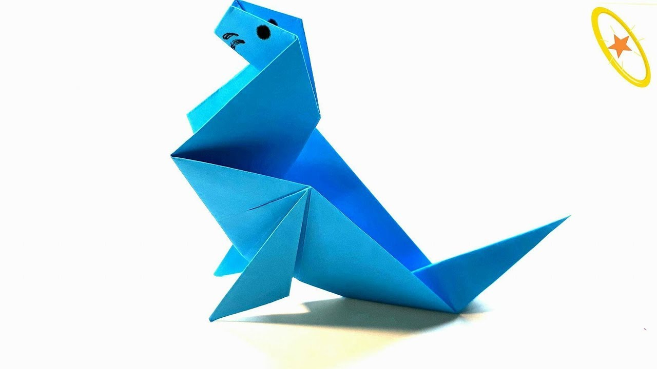 Lion Origami Easy Origami Tutorial How To Fold An Easy Origami Sea Lion Seal