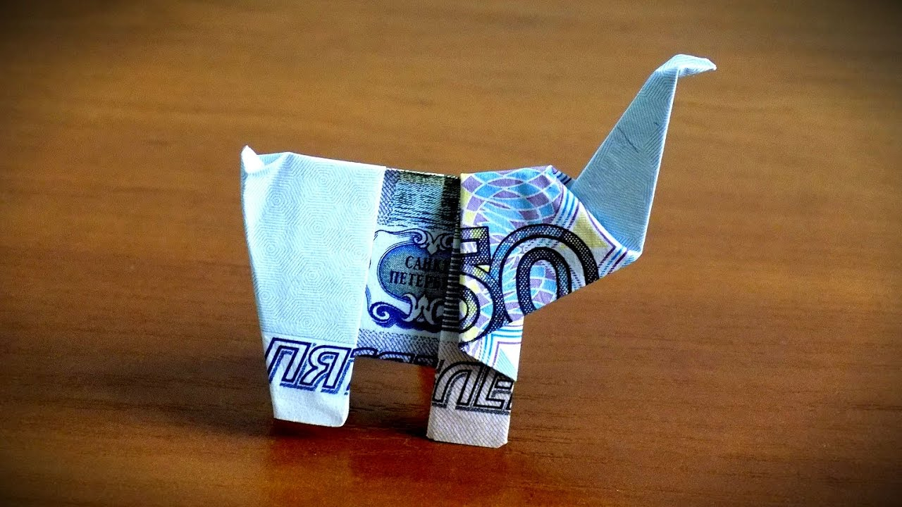 Money Origami Elephant