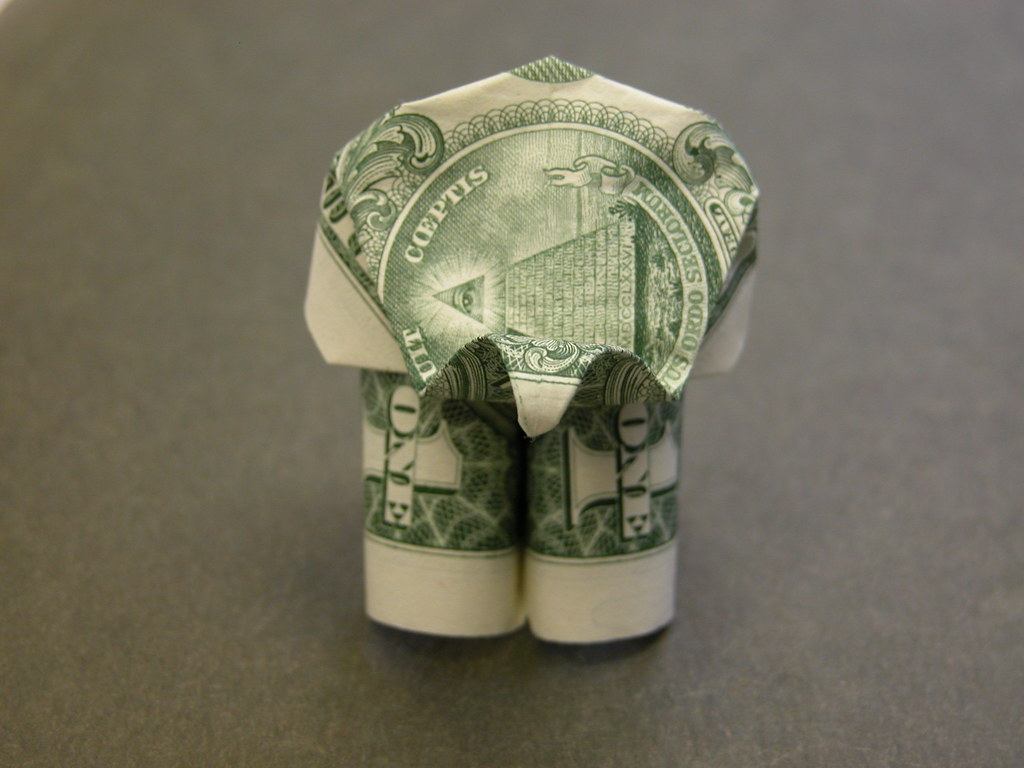 Money Origami Elephant Dollar Bill Ba Elephant Made With One Dollar I Read Som Flickr