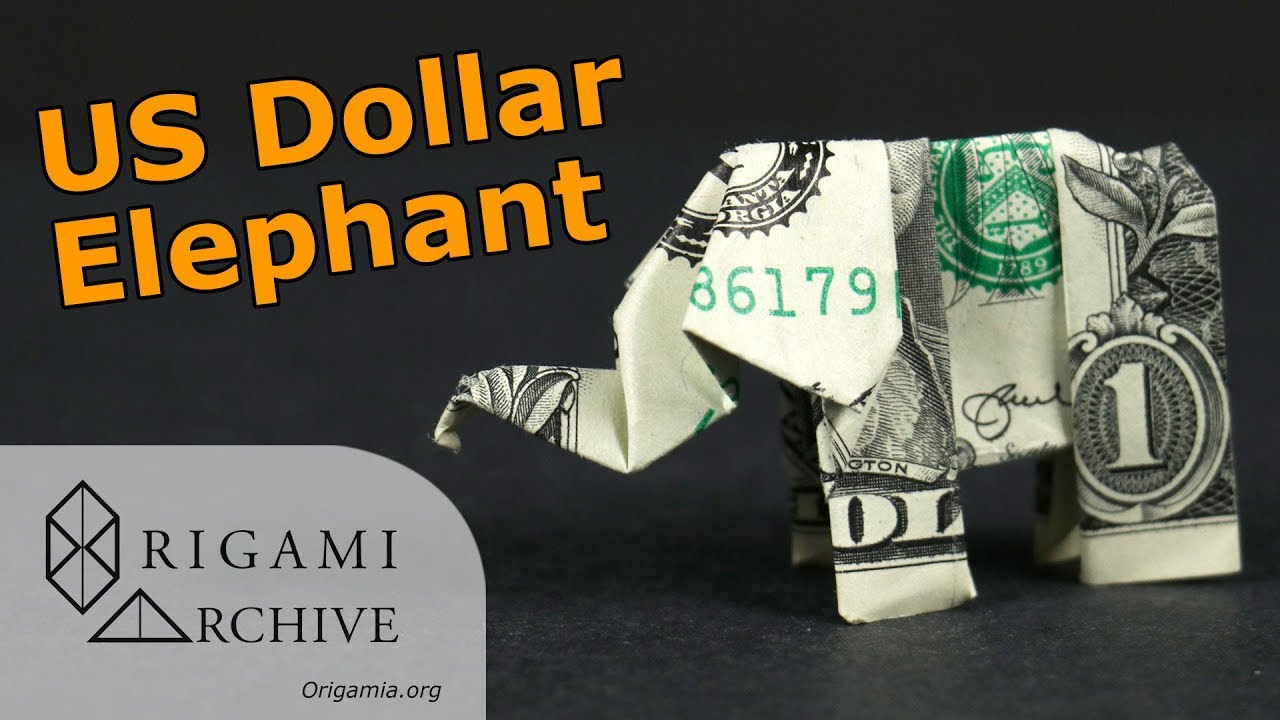 Money Origami Elephant Dollar Origami Elephant