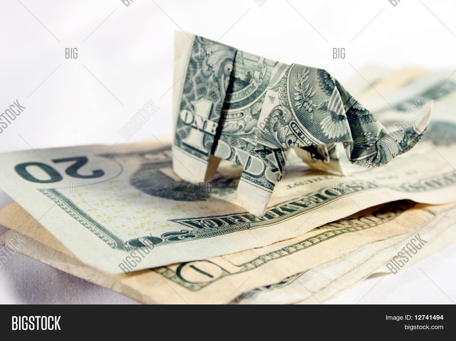 Money Origami Elephant Origami Elephant Image Photo Free Trial Bigstock