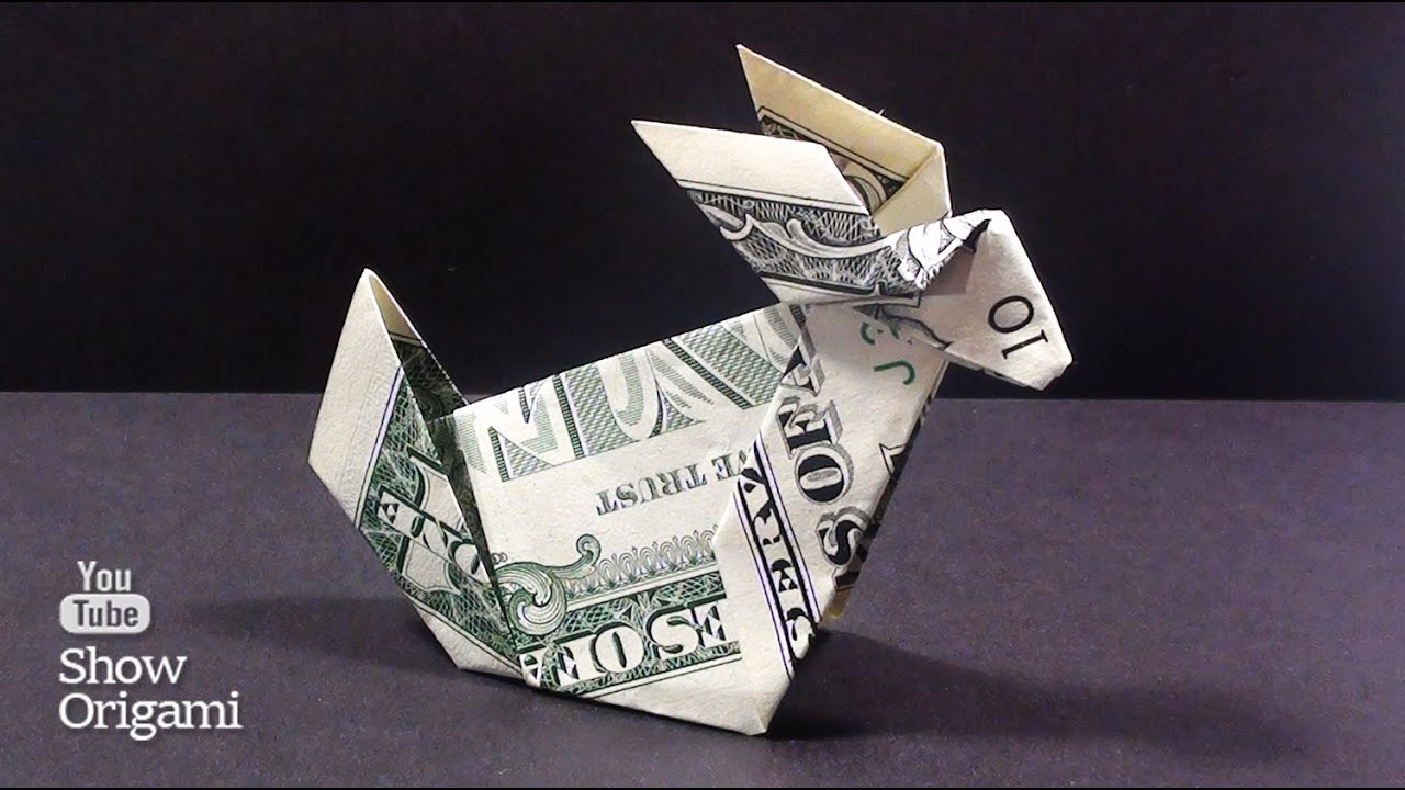 Money Origami Elephant Origami Of Money How To Make A Rabbit Out Of The Dollar