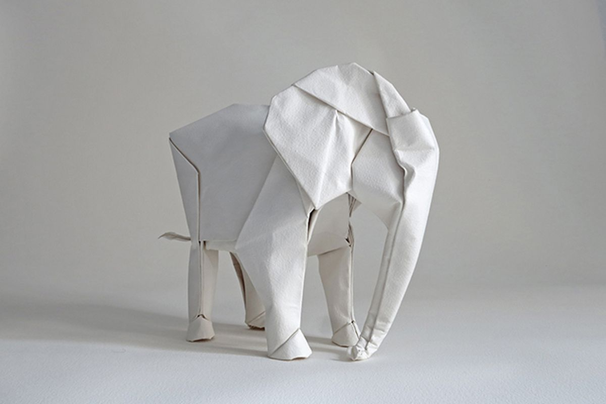 Money Origami Elephant Professional Origami Artist Wants You To Fund His Giant White