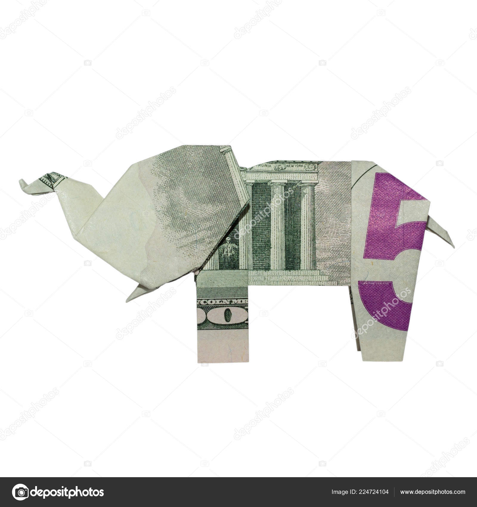 Money Origami Elephant