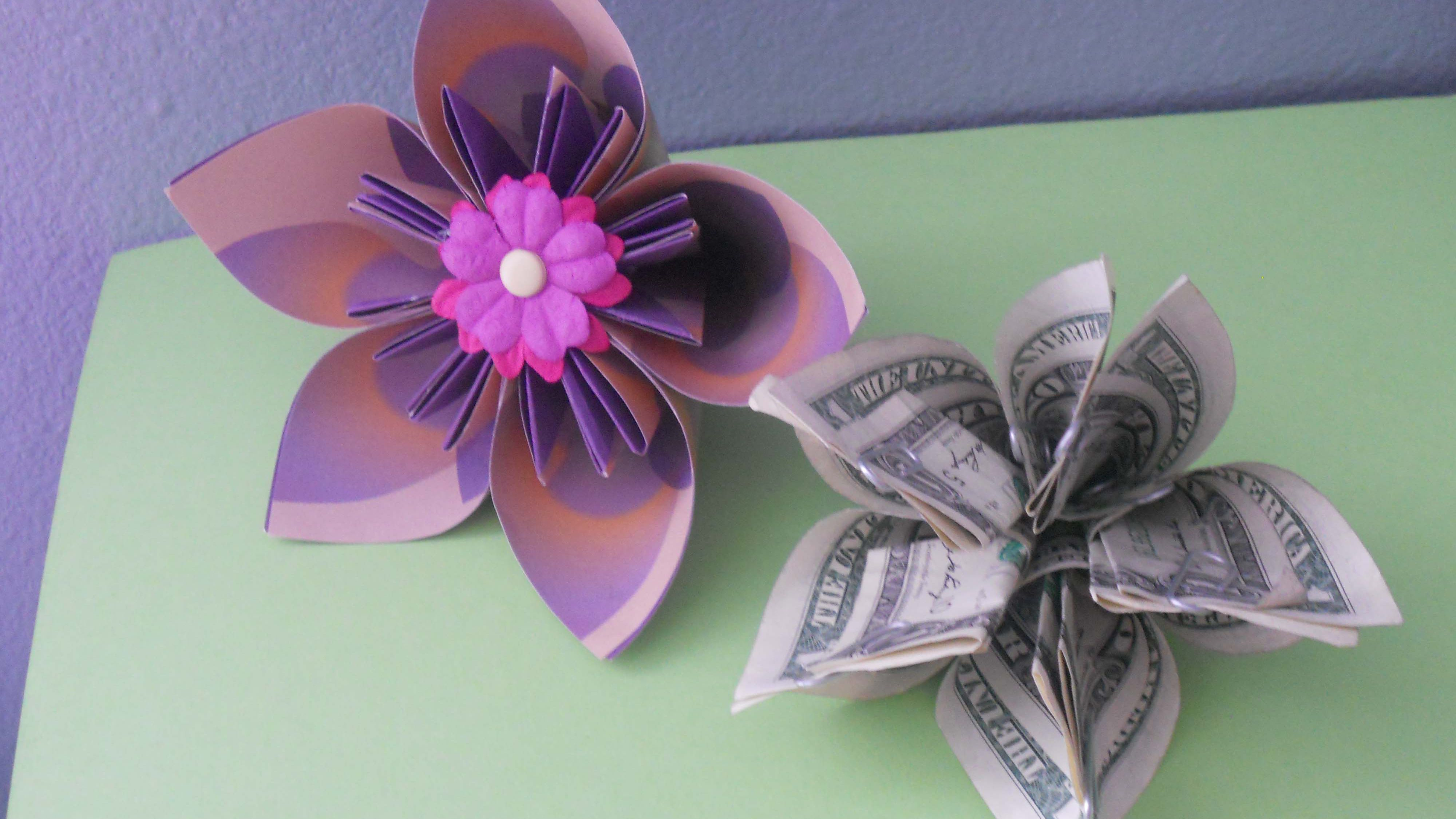 Money Origami Steps How To Make A Money Origami Kusudama Flower