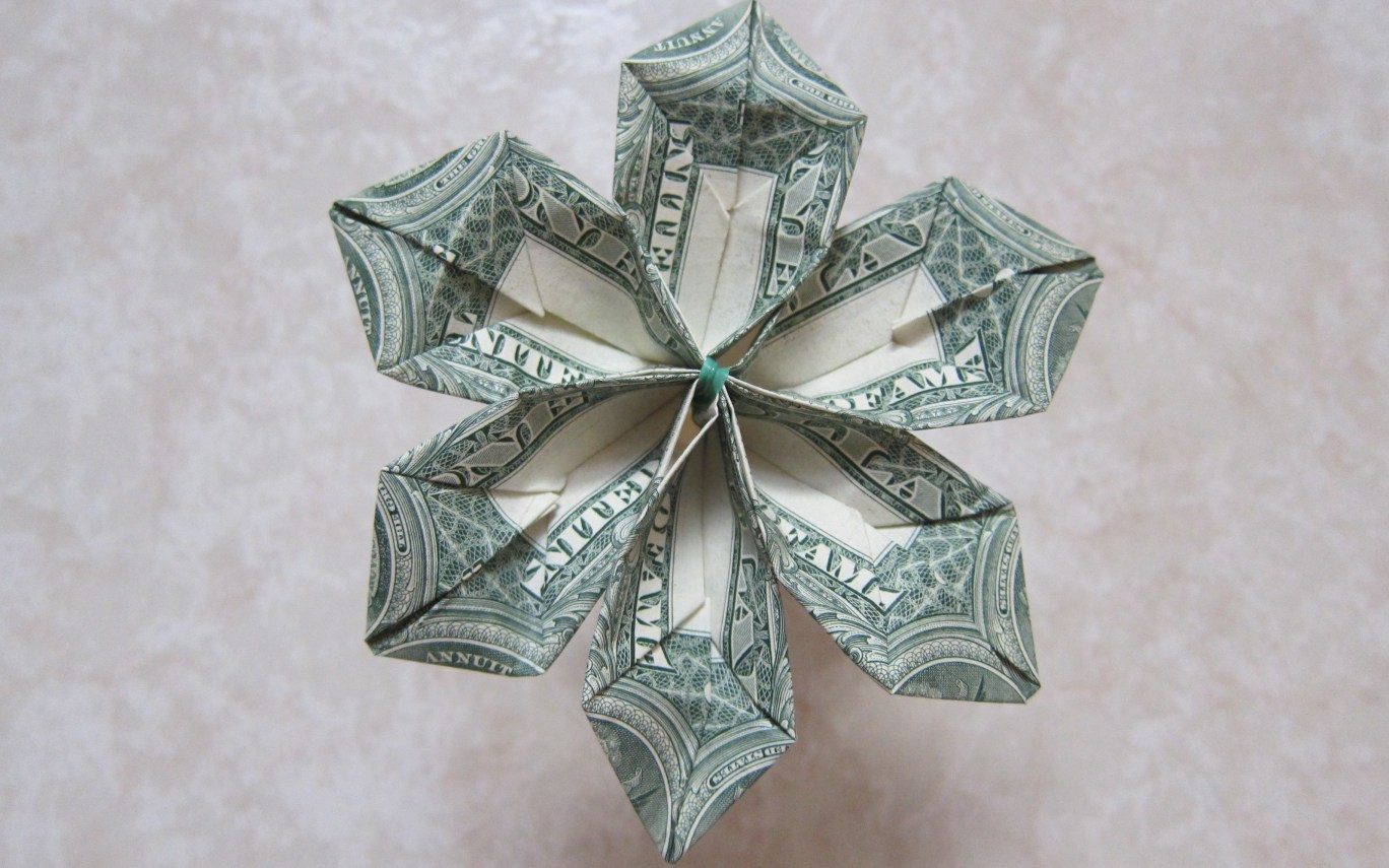 Money Origami Steps Origami Flower Dollar Bill Instructions Flowers Healthy