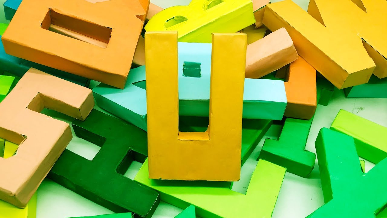Origami 3D Letters Origami 3d Alphabet Letters U Making Paper 3d Letter Diy 5 Minutes Crafts Toys