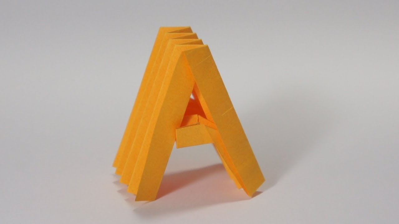 Origami 3D Letters Origami Letter A