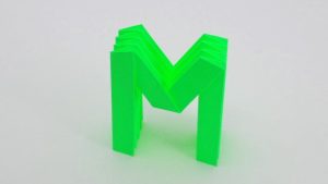 Origami 3D Letters Origami Letter M Ashvini