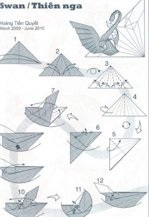 Origami Advanced Diagrams Swan Quyet Origamiart