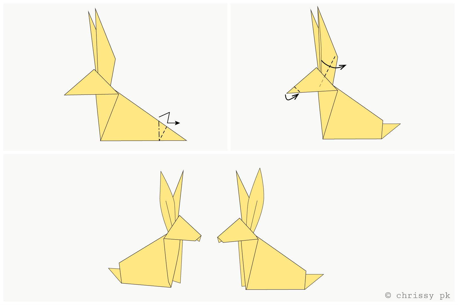 Origami Animals Instructions Printable How To Make A Traditional Origami Rabbit