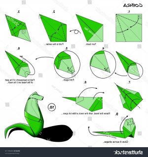 Origami Animals Instructions Printable How To Origami Step Step Origami Animal Snake Cobra Diagram