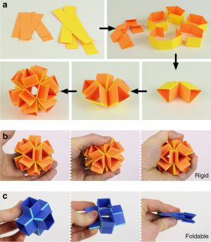 Origami B Cells A Three Dimensional Actuated Origami Inspired Transformable