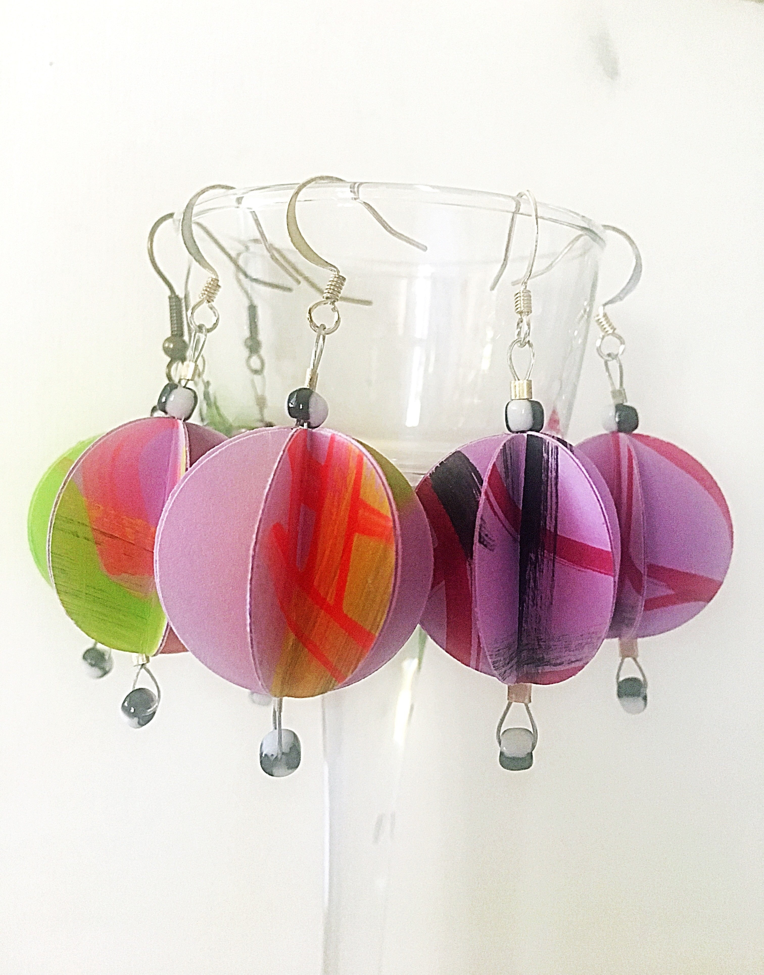 Origami Beads How To Make Baubble Origami Earrings How To Make A Set Of Paper Earrings