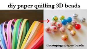 Origami Beads How To Make Diypaper Quilling 3d Beadsmaking Quilling Paper Beads Quilled Decoupage Beads