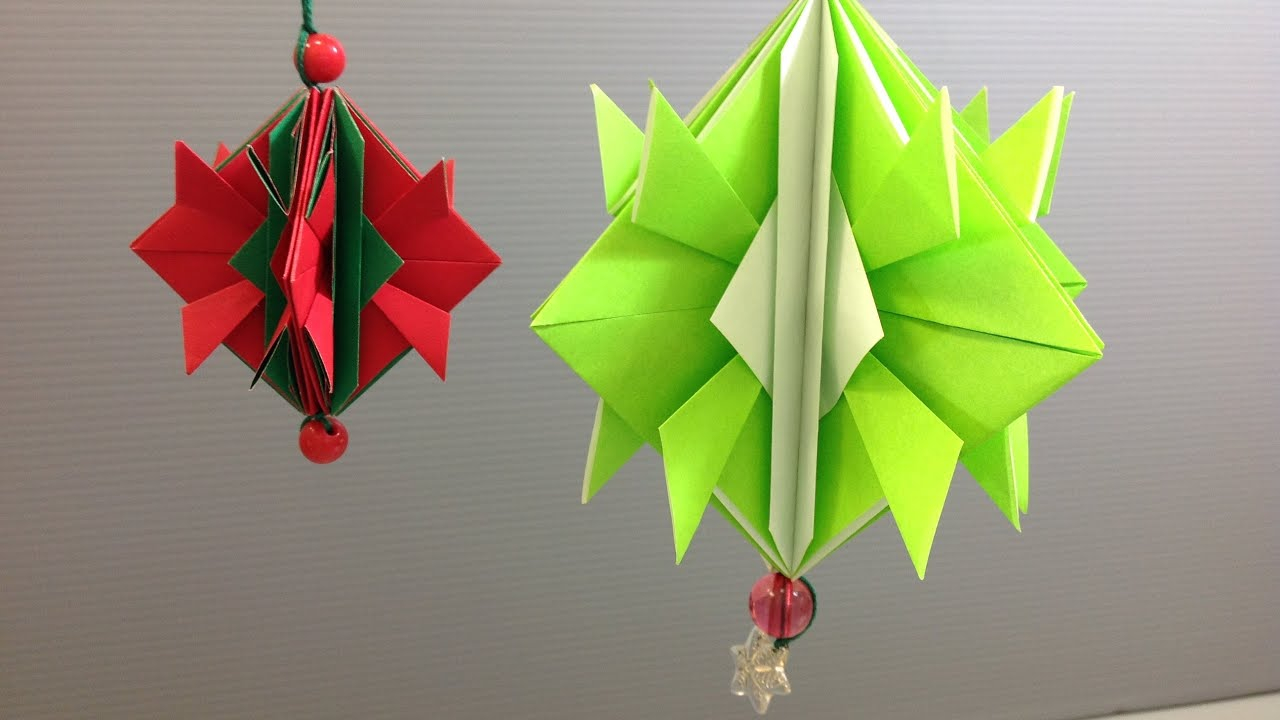 Origami Beads How To Make Easy Origami Christmas Ornament Decoration
