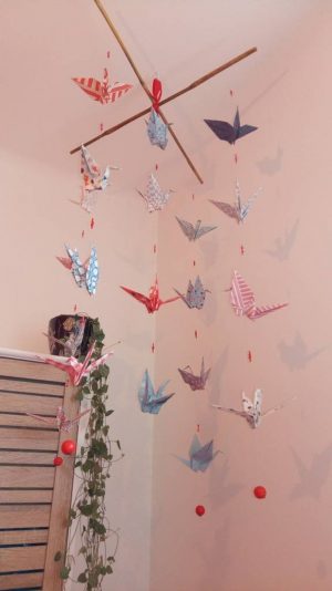 Origami Beads How To Make Mobile Paper Origami Cranes And Beads For Child Or Ba Room Decoration