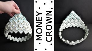 Origami Beads How To Make Money Crown For Graduation Modular Origami With Beads Dollar Tutorial Diy