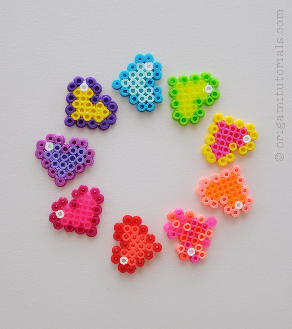 Origami Beads How To Make Perler Beads Hearts Origami Tutorials